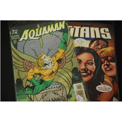 1994 DC Comics; Aquaman Time and Tide Edition & 2001 DC Comics; The Titans Edition; Lot of 2; EST. $