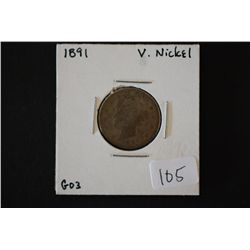 1891 V-Nickel; G03; EST. $10-20