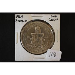 1964 Bermuda One Crown Foreign Coin; EST. $8-15