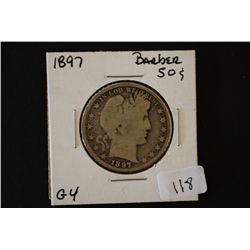 1897 Barber Half Dollar; G4; EST. $15-25