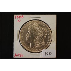 1888-O Silver Morgan $1; AU50; EST. $30-50