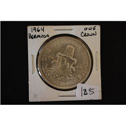 1964 Bermuda One Crown Foreign Coin; EST. $8-15