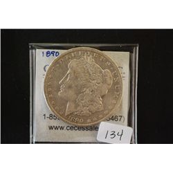 1890-O Silver Morgan $1; EST. $30-40