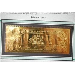 Central Bank Of Belize $100 Foreign Bank Note "Windsor Castle"; The First Gold Bank Notes Of Belize;