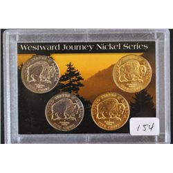 2005 Westward Journey Nickel Series Set "American Bison"; P&D Mints; CLAD; Lot of 4; EST. $3-6