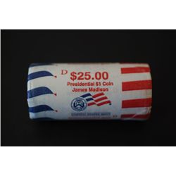 US James Madison Presidential $1 Shot Gun Roll; Denver Mint; EST. $25-35