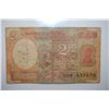 Image 1 : India Two Rupees Foreign Bank Note; EST. $3-6