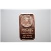 Image 1 : 2012 Copper Ingot; .999 Fine Copper 1 Oz.; EST. $3-6