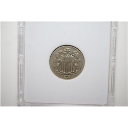 1869 Shield Nickel; MCPCG Graded EF40; EST. $60-90