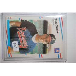 1988 MLB Tom Glavine Atlanta Braves Baseball Trading Card; EST. $5-10