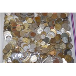 Foreign Coins & Tokens; Various Dates, Conditions & Denominations; 5 LBS; EST. $40-100