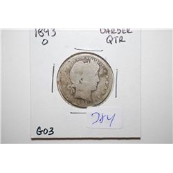 1893-O Barber Quarter; G03; EST. $8-15