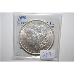 1890 Silver Morgan $1; EST. $30-40