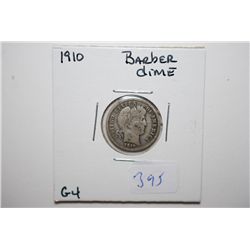 1910 Barber One Dime; G4; EST. $3-6