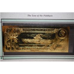 Central Bank Of Belize $100 Foreign Bank Note; "The Loss Of The Fishburn"; The First Gold Bank Notes