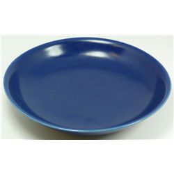19th CENTURY CHINESE BLUE GLAZE PORCELAIN DISH