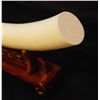 Image 4 : CHINESE IVORY TUSK ON WOODEN STAND