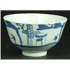 Image 1 : CHINESE QING BLUE & WHITE PORCELAIN TEA BOWL