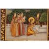 Image 2 : 18th/19th CENTURY INDIAN OIL PAINTING ON SILK