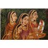 Image 6 : 18th/19th CENTURY INDIAN OIL PAINTING ON SILK