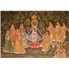 Image 5 : 18th/19th CENTURY INDIAN OIL PAINTING ON SILK