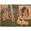 Image 7 : 18th/19th CENTURY INDIAN OIL PAINTING ON SILK