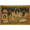 Image 8 : 18th/19th CENTURY INDIAN OIL PAINTING ON SILK