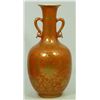 Image 1 : 18th C CHINESE ORANGE & GOLD PORCELAIN VASE