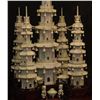 Image 2 : PALATIAL CHINESE CARVED JADEITE PAGODA VILLAGE