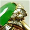 Image 8 : 18K YG 12.50CT JADEITE CABOCHON & DIAMOND RING