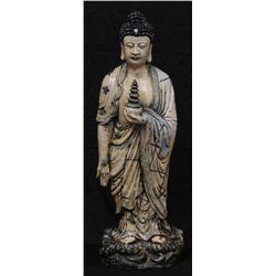 CHINESE XIANFENG PERIOD PORCELAIN BUDDHA