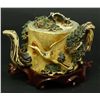 Image 1 : CHINESE CARVED IVORY NATURE SCENE TEAPOT