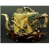 Image 2 : CHINESE CARVED IVORY NATURE SCENE TEAPOT