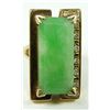 Image 2 : 14K YELLOW GOLD JADEITE & DIAMOND RING