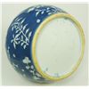 Image 7 : CHINESE WHITE ON BLUE PORCELAIN LIDDED VASE