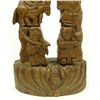 Image 6 : CHINESE TONGZHI PERIOD WOODEN IMMORTALS SCULPTURE