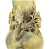 Image 3 : CHINESE CARVED SOAPSTONE HIGH RELIEF VASE