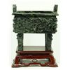 Image 2 : CHINESE CARVED HARDSTONE FOOTED DING VESSEL