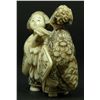 Image 3 : JAPANESE CARVED IVORY GROUP FIGURE SIGNED