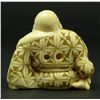 Image 4 : JAPANESE IVORY NETSUKE FIGURE OF BUDDHA SIGNED