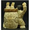 Image 3 : JAPANESE CARVED IVORY NETSUKE OF BOYS SIGNED