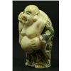Image 4 : JAPANESE CARVED IVORY NETSUKE OF THREE MEN