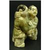 Image 4 : JAPANESE CARVED IVORY NETSUKE OF THREE MEN