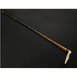 CHINESE BAMBOO CANE WITH IVORY HANDLE