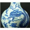 Image 2 : 18th C CHINESE BLUE & WHITE LONG LIFE DRAGON VASE