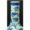 Image 6 : 18th C CHINESE BLUE & WHITE LONG LIFE DRAGON VASE