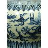 Image 5 : 19th C CHINESE BLUE & WHITE XUANTONG DRAGONS VASE