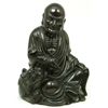 Image 1 : CHINESE CARVED WOOD FIGURE OF SEATED IMMORTAL