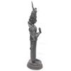 Image 7 : THAI BRONZE SCULPTURE OF GODDESS w LOTUS BLOSSOMS