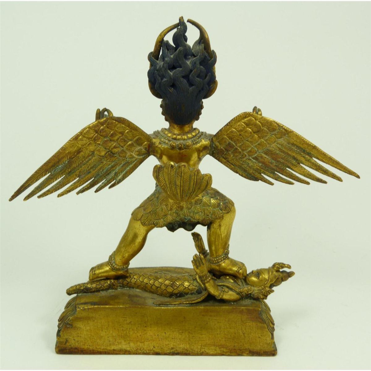 ANTIQUE THAI GILDED BRONZE FIGURE OF GARUDA
